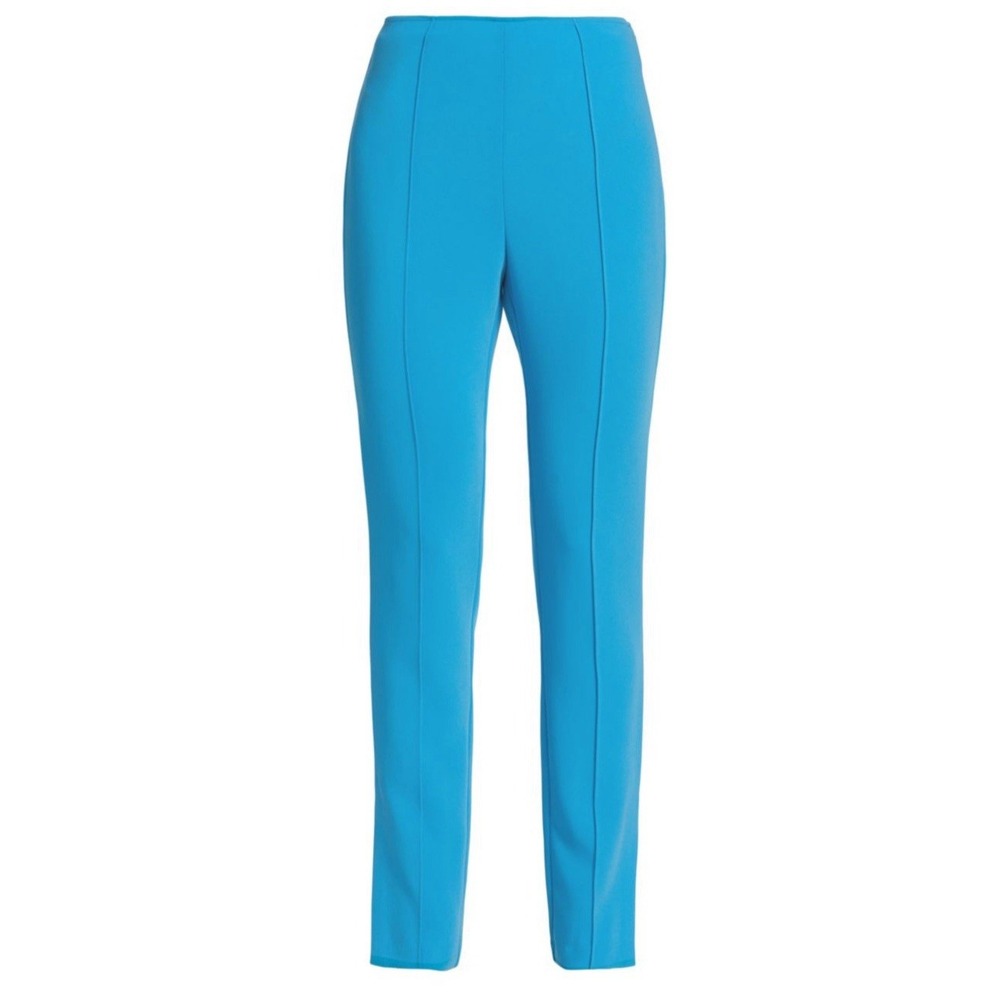 Cinq‎ à Sept  Brianne Pintuck Crepe Pants Size 4 Bright Blue